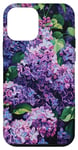Coque pour iPhone 12 mini Violet Lilas Floral Coloré Abstrait Artistique