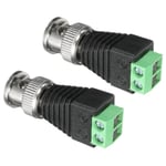 Male Coax Cat5 To Coaxial Bnc Cable Connector Adapter Camera Cct