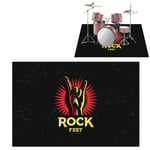 Drum Rugs Drum Rug Soundproofing Mat Drums Carpet, Drum Set Jazz, Electronic Drum, Floor, Guitar, Piano, Chair and Stool Pad Music Carpet, Sound-Absorbing Shock-Absorbing Drum MatC-200x140cm