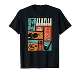 Jazz Music Loving - Retro Vintage Piano Jazz T-Shirt