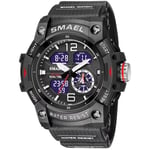 SMAEL Sports SM8007RES - Herre - 56 mm - Analog - Digitalt/Smartwatch - Mineralglas