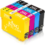 KING OF FLASH Compatible 29XL Ink Cartridges For Epson Expression Home XP-235, XP-245, XP-332, XP-335, XP-342, XP-432, XP-435, XP-442, XP-445, XP-247, XP-345, XP455 High Capacity Ink Cartridges