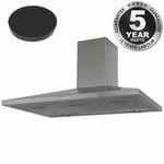 SIA CHL90SS 90cm Stainless Steel Chimney Cooker Hood Kitchen And Carbon Filter