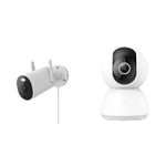 Xiaomi Outdoor caméra de Surveillance AW300 Blanc, Rotation à 360°, Détection de Mouvement & Camera Smart C300 Angle 360° - Compatible Alexa et Google Home - Détecteur de visuel