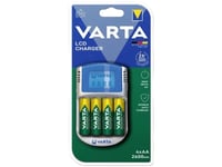 Varta Power Play Lcd Charger - 2-4 H Batteriladdare - (För 4Xaa/Aaa) + Växelströmsadapter + Bilströmsadapter 4 X Aa-Typ - 2700 Mah