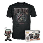 Funko POP! & Tee: Star Wars - Boba Fett - Medium - T-Shirt - Clothes With Collectable Vinyl Figure - Gift Idea - Toys and Short Sleeve Top for Adults Unisex Men and Women - Official Merchandise