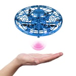 CCbuy UFO Mini Drone,Kids Flying Saucer Toys Hand Control Helicopter Quadcopter Infrared Induction Rechargeable Flying Aircraft Toys Games for Girls Boys Adults Indoor Outdoor Flying Ball Toys (Blue)