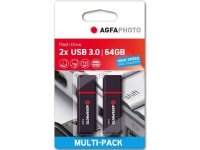 AgfaPhoto USB 3.2 Gen 1 64 GB svart MP2 - USB-Stick - 64 GB ( 10571MP2 )