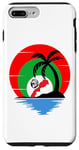 Coque pour iPhone 7 Plus/8 Plus Carte et drapeau du Maroc avec oasis et lion au Sahara