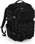 Falk & Ross Black camo Tactical MOLLE ryggsäck med velcro