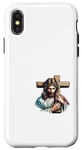 Coque pour iPhone X/XS Heaven is Home and I'm Here Recruiting Shirt Christ Cross