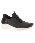 Skechers Womens Slip-Ins Trainers Ultra Flex 3 0 right black charcoal Textile - Size UK 6