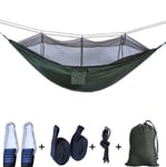 Nologo Durable Camping Tent Mosquito net hammock Outdoor super light parachute cloth double hammock camping aerial tent army green,Easy to Install