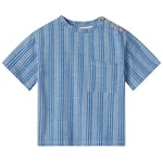 Fliink Miro Randig T-shirt Cloud Dancer/Mazerine Blue | Blå | 86 cm