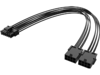 Akasa PCIe 12-pin - PCIe 8-pin x2, 0,3 m, svart (AK-CBPW27-30BK)