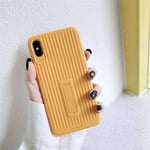 SUNQQA Simple Stripe Phone Case For iphone X XR XS Max Cover Fashion Cantaloupe Back Cases For iphone 11 Pro 7 8 plus Soft Matte Capa (Color : Style 2, Material : For iphoneX)