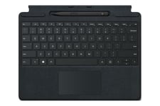 Microsoft Surface Pro Signature Keyboard - tastatur - med touchpad, accelerometer, Surface Slim Pen 2 opbevaring og opladningsbakke - QWERTY - Internationalt engelsk - sort - med Slim Pen 2 Indgangsudstyr