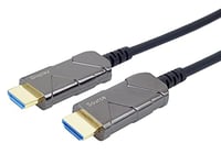 PremiumCord 8K Optical Active Ultra High Speed Câble HDMI 2.1 M/M 48Gbps, Compatible avec Vidéo 8K@60Hz, Deep Color, 3D, Arc, HDR, EDID, Connecteurs plaqués Or, Noir, 7m
