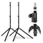 TARION Support d'éclairage de Studio – Support d'éclairage Pliable 2 x 2 m, trépied de Photographie léger en Aluminium avec Sac de Transport pour réflecteur Flash, Parapluie, softbox (FLS-20Tx2)