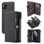 CaseMe 2-i-1 iPhone 11 Pro fodral med plånbok - Svart