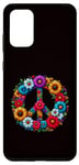 Coque pour Galaxy S20+ Signe de la paix coloré fleurs hippie rétro années 60 70 pour femme