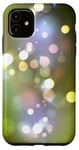 Coque pour iPhone 11 Vert lumières jaunes brouillard étoiles