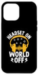 iPhone 14 Plus Headset On World Off Video Gamer Gaming Games Case