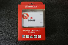 Skross US / Japan 4 Port USB Travel Charger Brand New. UK Seller