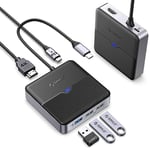 ORICO Hub USB C 5 en 1 Station d'accueil avec 4K HDMI, PD 60W, 5 Gbps USB A 3.0, 2 Ports USB A 2.0, Type C Multiport Docking Station pour MacBook Air Pro M2 M1 iPad Surface Dell HP (15cm)