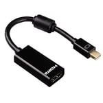 Hama Adaptateur Mini-DisplayPort (Mini-DisplayPort pour HDMI™,Mini DisplayPort Mâle à HDMI Femelle, 4K Ultra HD, plaqué or, double blindage) Noir