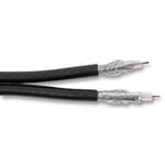 Cable-Tex Twin RG6U Coaxial Black Cable Sky+ HD Freesat Wire Per 50 metre 50m