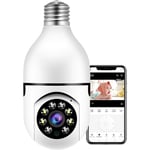 Memkey - Caméra D'ampoule ptz Surveillance WiFi 360° avec Vision Nocturne sans Fil Smart Sight 1080P ip Caméra de Sécurité Intérieure Auto Suivi