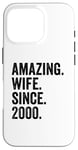 Amazing Wife Since 2000 | 25 anniversaire mariage 25 ans Coque pour iPhone 16 Pro
