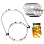 Jourad Mason Jar Hanger, 12Pcs Stainless Steel Wire Handles for 70mm Mouth Mason Jar Ball Pint Jar Canning Jars