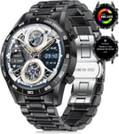 Montre Connectée Homme, Montre Connectée Avec Appel Bluetooth Assistant Vocal,109 Modes Sportifs,400amh, Spo2, Calorie, Etanche Smartwatch Sport