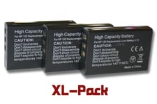 vhbw 3x Batteries compatible avec Praktica 20-Z35S, DVC 10.4 HDMI, DVC 5.4 FHD, DVC 5.1 HD, 18-Z36C appareil photo (1600mAh, 3,7V, Li-ion)