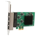 Iocrest Si-pex24042 4 Ports 10/100/1000 Base-T LAN Gigabit Ethernet PCI-Express x4 Carte contrôleur d'interface réseau NIC RTL 8111 Chipset – Vert