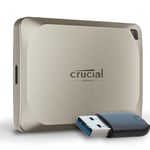 Crucial X9 Pro pour Mac 4To Disque SSD Externe Portable avec USB-A Adaptateur, jusqu’à 1050Mo/s en lecture et en écriture, prêt pour Mac, USB-C 3.2 - CT4000X9PROMACSSD9B02