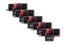 vhbw 5x Rouleaux d'encre noir-rouge compatible avec Canon MP 121 LTS/MG, 120 MG-ES II calculatrice de poche, caisse enregistreuse