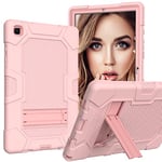 Samsung Tab A 8.0 (2019) T290/T295 Étui de Protection en Silicone résistant aux Chocs avec Trois Couches Hybride Rigide Softshell pour Tablette Apple (Rose Gold)