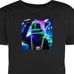 Barn-T-shirt | Bekväm T-shirt för Barn Marshmello | Fortnite svart 9-11 År