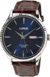 Lorus Mens Automatic Watch Blue Dial and Brown Strap RL475AX9