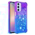 SKALO Samsung A15 5G Kvicksand Glitter Hjärtan TPU-skal - Lila-B multifärg