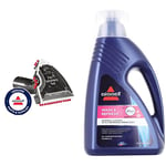 BISSELL 3-in-1 Stair And Upholstery Tool | 2369 & Wash & Refresh Febreze Carpet Cleaner Shampoo | Concentrated 2x Shampoo Removes Stains & Neutralises Odours 1078N