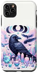 Coque pour iPhone 11 Pro Max Mystic Raven Aura: Raven Pastel Goth Moon Phases