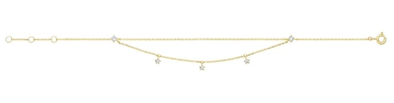 James Moore TH BR650 Ladies 9ct Yellow Gold Cubic Zirconia Jewellery