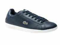 Women's Lacoste Graduate Leather Trainers in Navy UK 7 New £45.00