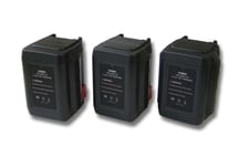vhbw 3x Batteries 3000 mAh, 18 V compatible avec Gardena EasyCut 8873, 50-Li remplacement pour 8835-U, 8835-20, 8839, 8839-20