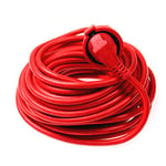 as-Schwabe 51013 Musical Power Extension Cable 10 m Red PVC Cable Guide H05 VV-F 3G1.5 IP20 Interior German Import