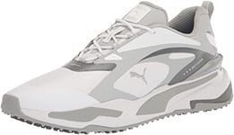 PUMA GOLF Homme GS-Fast Chaussure de Golf, Puma Abat-Jour Silencieux Taille Haute Blanc, 42 EU